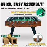 Freetime Fun Foosball Table 56" Pro Tournament Premium Table for Game Room, Easy Assembly Soccer Foosball Table Durable & Stylish with Quick Spin Handles