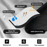 Portable Shower Tent for Camping Car Awning Privacy Shower Tent with Easy SUV/Truck Install Spacious Changing Room Waterproof, Black