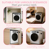 Dessiz 110V 11LBS Portable Clothes Dryer 950W Compact Laundry Dryers 1.6 cu.ft Front Load Stainless Steel Electric Dryers Machine for Apartment,RVs,Dorms,White Auto Stop
