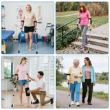 Carehofu Crutches for Adults 3-Angle Adjustable Forearm Crutches Non-Slip Handles with EVA Elbow Support, Ergonomic Forearm Crutches for Leg Injury, Surgery Recovery, Disabled (1 Pair)