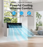 AKIRES U-Shaped Window Air Conditioner, 12,000BTU Air Conditioner Window Unit, Cools up to 550 Sq. Ft, Window AC with Cool, Fan, Dry, Sleep, Energy Saver, and Auto,6 Modes,24H Timer,Home,Office White