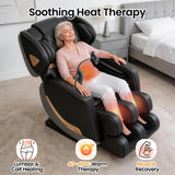 GOLD TIME Massage Chair Full Body, Zero Gravity Massage Recliner with Deep Kneading Shiatsu Massage, Foot Roller Reflexology, 14 Airbags, Heat Therapy, Bluetooth Speaker, Adjustable Leg Rest