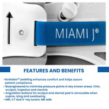 Miami J Cervical Collar - Neck Brace for Restricting Cervical Motion-Nerve & Post-Surgery Relief , Neck Pain Relief, Decompression & Support - Rigid Posture Corrector & Stretcher for Whiplash (MJ-200L / Stout)