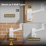 ARES WING Wall Mount Monitor Arm for 17-49 Inch Ultrawide Screens, White