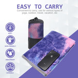Eunzel Yoga Towel,Hot Yoga Mat Towel with Grip Dots Sweat Absorbent Non-Slip for Hot Yoga, Pilates and Workout 24" x72", Purple & Blue Eunzel