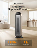 Space Heater for Indoor Use, 25" 11.5ft/s Fast Electric Heater with Remote and Thermostat, 3 Modes, Gold Dreo