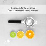 A Bar Above Hand Juicer, Hand Press Juicer For Cocktails, Heavy Duty Stainless Steel, Lemon Squeezer, Grapefruit Juicer Bowl, Silver