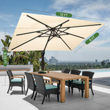 9' X 12' Cantilever Patio Outdoor Umbrella with Base Included