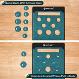 SAPLIZE Golf Pong Game Set, 20in x 10ft Indoor/Outdoor Putting Mat with Putter, Mirror, Cup, 4 Slope Wedges, Ball Bouncer & Roller Brush – Fun Golf Games Gift Idea