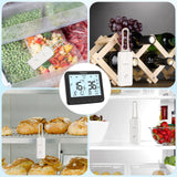 Geevon Digital Refrigerator Thermometer with Alarm, Low Battery Warning Icon, Max/Min Temperature LCD Display, Suitable