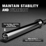RitFit Elite 7ft Olympic Barbell, Robust 45lb Barbell for Weightlifting and Powerlifting, Superior Olympic Bar with Exceptional 500lbs Load Capacity, Weight Bar for 2” Standard Plates Sliver/Black