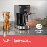 BLACK+DECKER CAFÉCRAFT 12-Cup Coffee Maker, One-Switch Drip Coffeemaker with Vortex Showerhead Technology, Sneak-A-Cup, Keep Warm Function, Stainless Steel