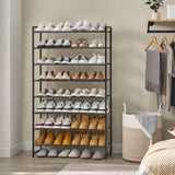 Nunsino Shoe Rack for Closet, Metal Shoe Organizer, 8 Tier Garage Shoe Rack Max Holds 40 Pairs,Shoe Storage shelf,Entryway, Black