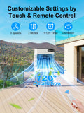 Uthfy Swamp Cooler, 42 Inch Evaporative Air Cooler with 13.5 Gal Large Water Tank, 3600 CFM, 120° Oscillation, 3 Modes & 3 Speeds, Remote, 12 H Timer, 4 Ice Packs, Portable Air Conditioner for Outdoor