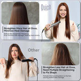 Quico Hair Straightener, Professional Flat Iron with Hair Care, 11 Temps Settings, Dual Voltage Hair Straightener and Curler with Auto Shut-Off, Smart 3D Ceramic Floating Plates, 12s Fast Heating