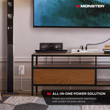 Monster Power Vertex Surge Protector with Detachable USB Power Strip (White, Power Vertex XL)