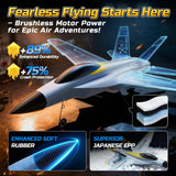 DEERC F18 4 Channel RC Plane for Adults Remote Control Airplane Fighter Jet,2.4GHz 6-axis Gyro Stabilizer RTF Hobby Glider Aircraft Plane with 2 Batteries Easy to Fly for Adults Boys