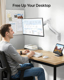 monTEK Monitor Wall Mount for 17-57" Ultrawide, 59.4 lbs, White