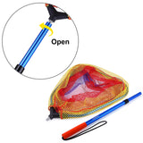 Kids Fishing Net, Telescoping Bait Net, Minnow Net, Butterfly Net - 11.4" Net Depth, Handle Extends to 30" for Easy Catch and Release (Blue-1pack)