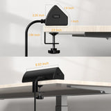 VILONG Desk Clamp Power Strip USB C 65W,Edge Mount Outlet,6FT,Black