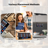 BEAMNOVA 12 Channels Digital Kitchen Timer for Cooking Loud Alarm Stainless Steel Clock Hours and Minutes Seconds Volume Control Electronic Calculator