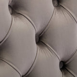 MOOLSUN Velvet Dining Chairs Set of 8, High Back Side Chairs, Modern Padded High-End Tufted Upholstered Chairs with Button-Tufted Back & Rear Pull Tabs, Gold Plated Leg E-Gray(Gold Plated Leg)