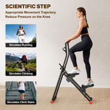 Stair Stepper for Home Gym Exercise, Compact Folding Cardio Exercise Climber for Full-Body Workout, Folding Vertical Climber Machine, Extended Step Range (Black)