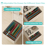 White Computer Desk with File Drawers Cabinet, 55 Inch Home Office Desk with Monitor Stand Shelves Lufeiya