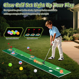 VATOS Golf Putting Set for Kids - Light up Golf Game Toys with Putting Mat, Putter, 3 Holes & 6 Balls (3 Glow), Indoor Outdoor Yard Golfs Game Sports Toys, Birthday Gifts for Boys Girls Kids 3-8