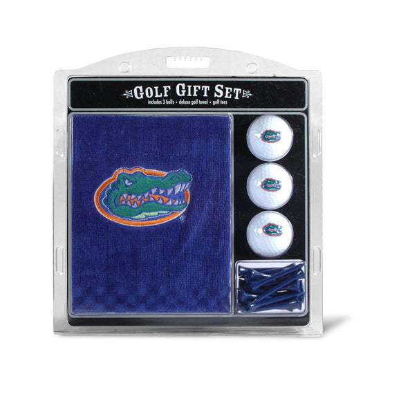 Team Golf NCAA Florida Gators Gift Set: Embroidered Golf Towel, 3 Golf Balls, and 14 Golf Tees 2-3/4