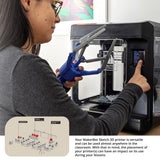 3D Printer with Fused Deposition Modelling Print Technology (Black, Large) Bundle with 900-0120A Build Plate