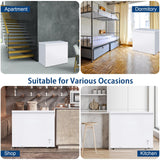 Large Chest Freezer, 12 Cu.Ft Commercial Deep Freezer with 8 Level Adjustable Temperature(-11.2°F to 10.4°F), Energy Saving Freezer with Removable Basket, Universal Wheels, White