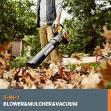 WORX 12 Amp Trivac 3-in-1 Electric Leaf Blower/Mulcher/Yard Vacuum - WG512