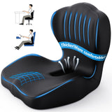Benazcap Memory Foam Seat Cushion with Lumbar Support Pillow for Office Chair