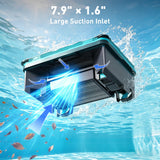 Curalk Over-Ground Robotic Pool Cleaner,Solar Powered Pool Vacuum,24H/7D Continuous Cleaning, 180-um, 3L Filtration Basket,APP Support, Automatic Pool Skimmer Robot,APP Support (Black-Blue)