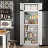 Steeloong 86"Metal Pantry Storage Cabinet with Doors & 4 Adjustable Shelves