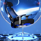 FLEXISPOT MasterEase Massage Office Chair, High Back Ergonomic Desk Chair with Adjustable Headrest, 3D Armrests, 2D Lumbar Heated Massage, 4-Position Recline, Foam Seat, Black