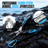 PLUSINNO Fishing Gear,Full Fishing Pole kit Include Fishing Rod and Reel Combo, Fishing Net, Tackle Box with Fishing Lures, Fishing Pliers,Fishing Gifts for Men with Fishing Tool Kit