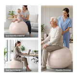 FITMIND Extra Thick Yoga Ball with Training Instruction, Anti-Burst Slip Resistant Exercise Ball with Pump for Pilates,Physical Therapy,Pregnancy Stability,Birthing Ball 22in 26in 30in