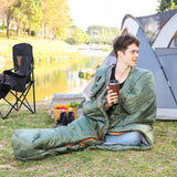 Amazon Basics Sleeping Bag for Adults, Mummy Style, Cold Weather, Olive Green Amazon Basics