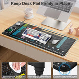 Wireless Charging Mouse Pad with Foldable Phone Holder, 31.5"x15.8" in