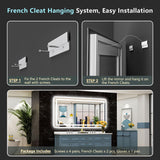 72x32 LED Bathroom Mirror, Backlit & Front Lit Lighted Mirror