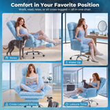 Big and Tall Office Chair, Flip Armrests for Pets & Cross Legged Sitting