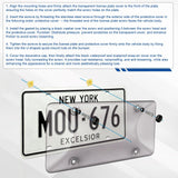 Nysivy Clear License Plate Cover & Frames, 2PCS License Plate Protector Rust-Proof Auto Licenses Plates Holder with Screws & Caps, Universal Vehicle License Protector (Transparent)