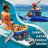 Dreizack Blue Insulated Kayak Cooler Bag, 1.584 Quarts Capacity, Waterproof PVC Material, Side Opening Cover Design, Adjustable Padded Shoulder Straps, 16 Hours Leakproof
