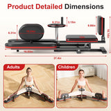 TDH Leg Stretcher, 220LBS Stretcher Machine,200° Adjustable Split Machine for Ballet, Dance,Yoga, Flexibility Stretching Equipment to Relieving Leg Muscl,Exercise for Everyone(Red)