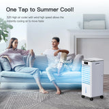 WICOLO Evaporative Air Cooler, Windowless Portable Air Conditioners Fan w/3 Modes & 3 Speeds, 12H Timer for Smart Auto-off, 2-Gal Tank for 20H Cooling,16FT Remote,No Hose Needed,46db Swamp Cooler