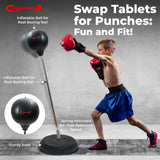 Champs MMA Kids Boxing Freestanding Reflex Bag Dummy, for Kids Ages 6-16 – Kids Punching Bag with Stand and Gloves Set, Exercise Equipment for Agility, Hand-Eye Coordination Workout Kit Champs MMA