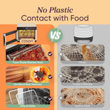 COSORI Food Dehydrator for Jerky, 176°F Temperature Control, 5 Stainless Steel Trays with 5.1 ft² Drying Space, 4 Presets, 48H Timer, for Dog Treats, Meat, Fruit, Veggies, Snacks, Bright-Silver