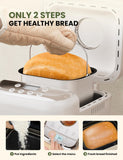 SUMSATY Bread Maker, 2.2LB 16-in-1 Bread Machine, Automatic Bread Maker Machine with Nonstick Pan & 15H Timer & 1H Keep Warm for Beginner, Breadmaker with Gluten-Free, French, Yogurt, Recipe